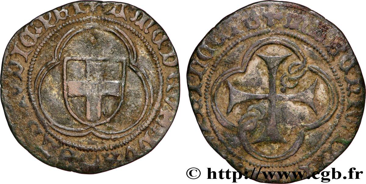 SAVOIE - DUCHÉ DE SAVOIE - AMÉDÉE IX Demi-parpaiolle ou petit blanc n.d. Bourg-en-Bresse TTB