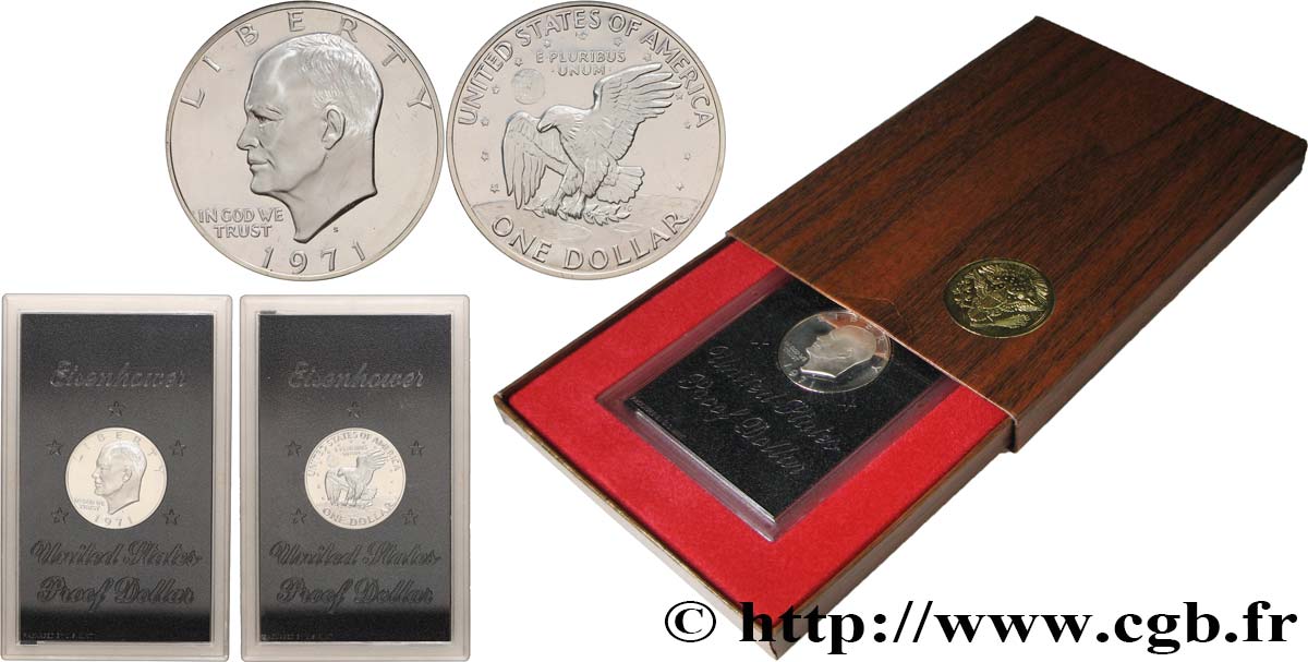 ESTADOS UNIDOS DE AMÉRICA 1 Dollar Eisenhower Proof 1971 San Francisco - S Prueba