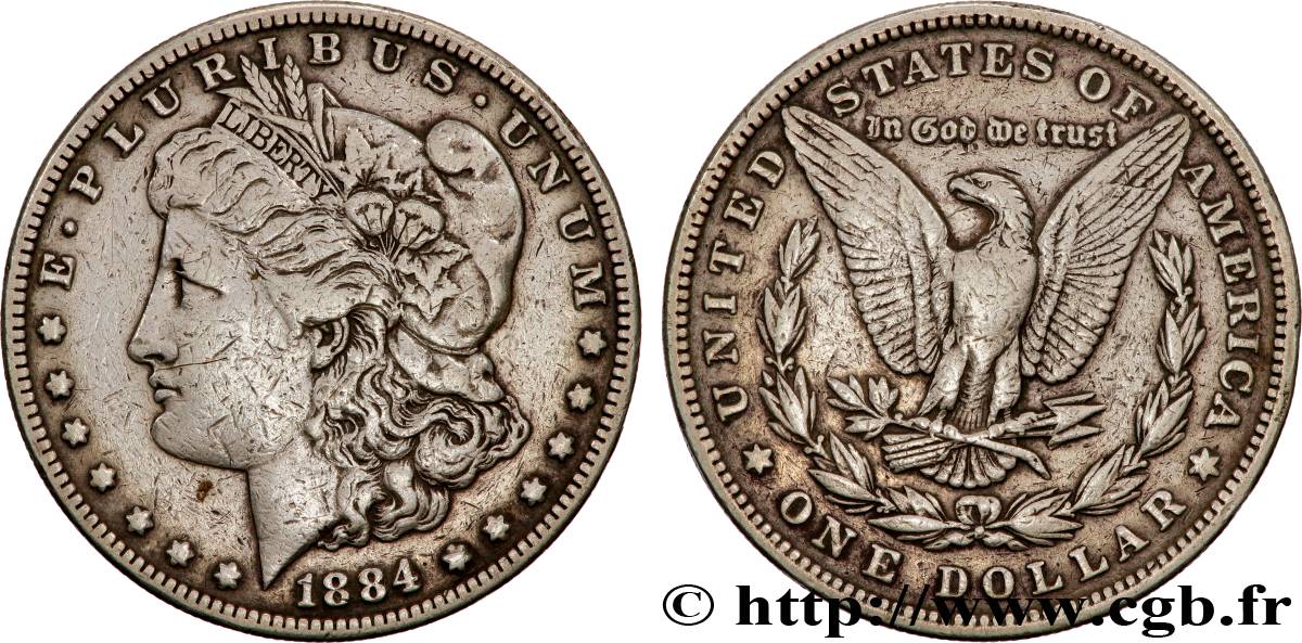 UNITED STATES OF AMERICA 1 Dollar Morgan 1884 Philadelphie XF