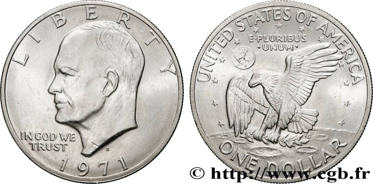 VEREINIGTE STAATEN VON AMERIKA 1 Dollar Eisenhower 1971 San Francisco - S VZ