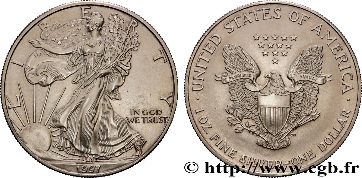UNITED STATES OF AMERICA 1 Dollar type Silver Eagle 1997 Philadelphie MS