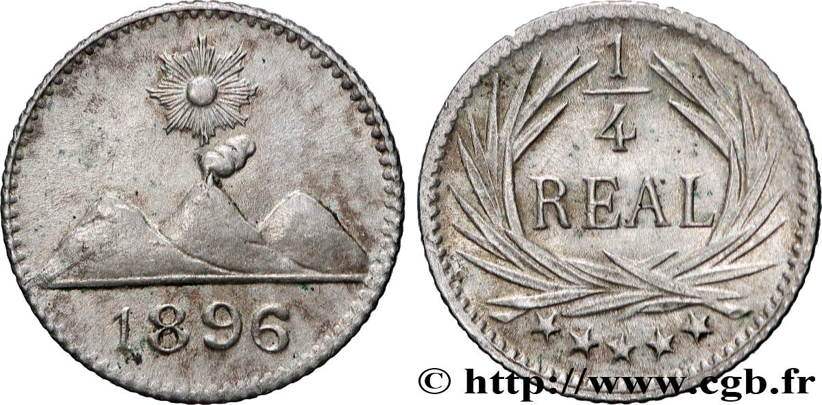 GUATEMALA 1/4 Real 1896  SUP