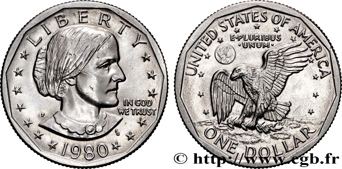 ÉTATS-UNIS D AMÉRIQUE 1 Dollar Susan B. Anthony 1980 Philadelphie - P SUP
