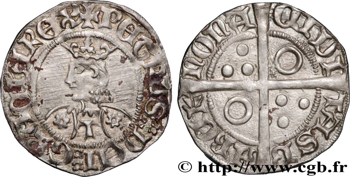 ESPAGNE - COMTÉ DE BARCELONE - PIERRE II (III D ARAGON) Gros n.d. Barcelone AU