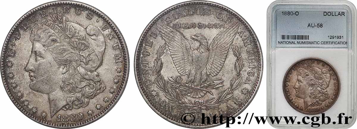 UNITED STATES OF AMERICA 1 Dollar type Morgan 1880 Nouvelle Orléans AU58 autre