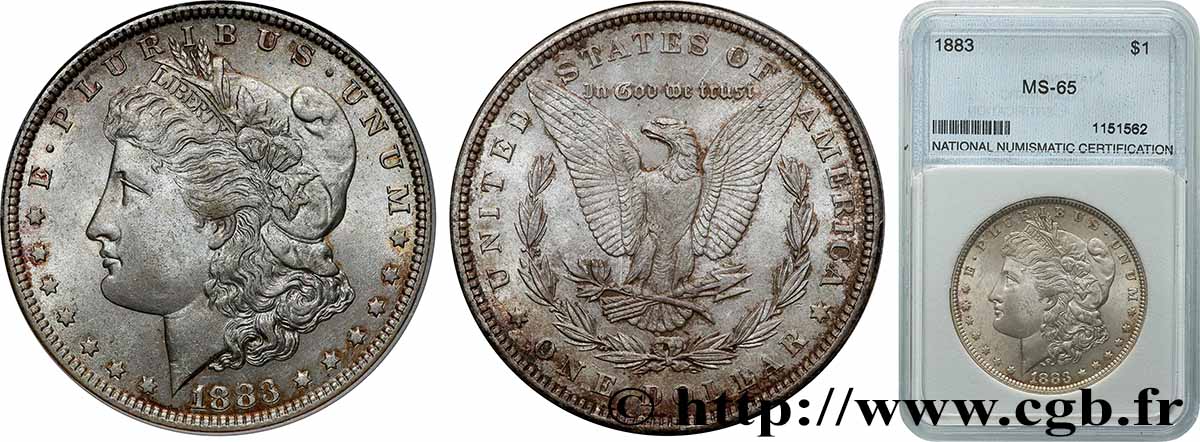 UNITED STATES OF AMERICA 1 Dollar type Morgan 1883 Philadelphie MS65 autre