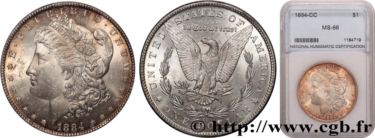 ÉTATS-UNIS D AMÉRIQUE 1 Dollar Morgan 1884 Carson City - CC FDC66 autre