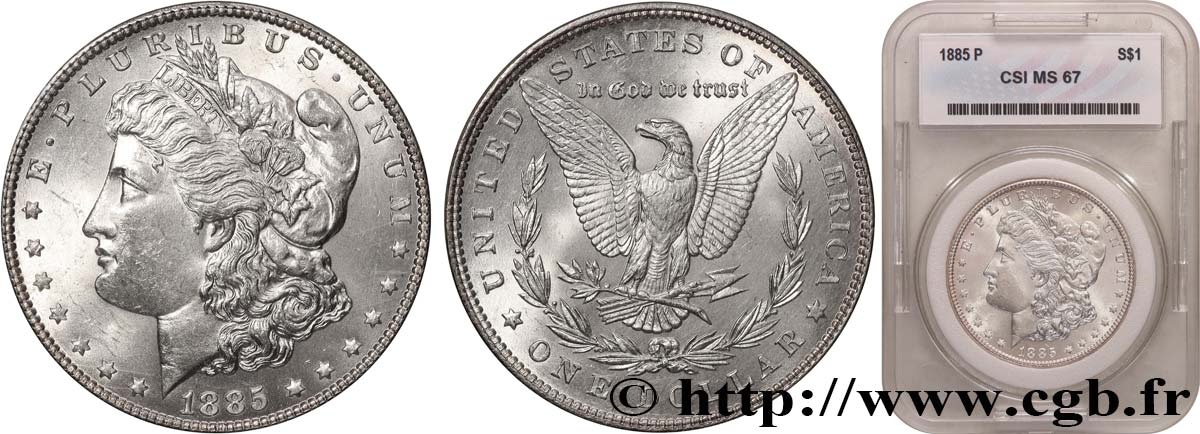 ÉTATS-UNIS D AMÉRIQUE 1 Dollar Morgan 1885 Philadelphie FDC67 autre