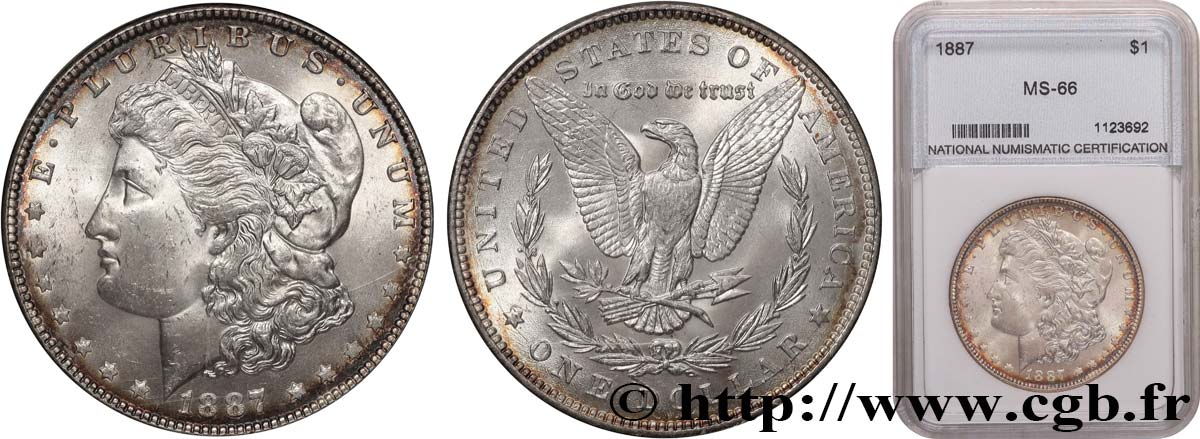 UNITED STATES OF AMERICA 1 Dollar type Morgan 1887 Philadelphie MS66 autre