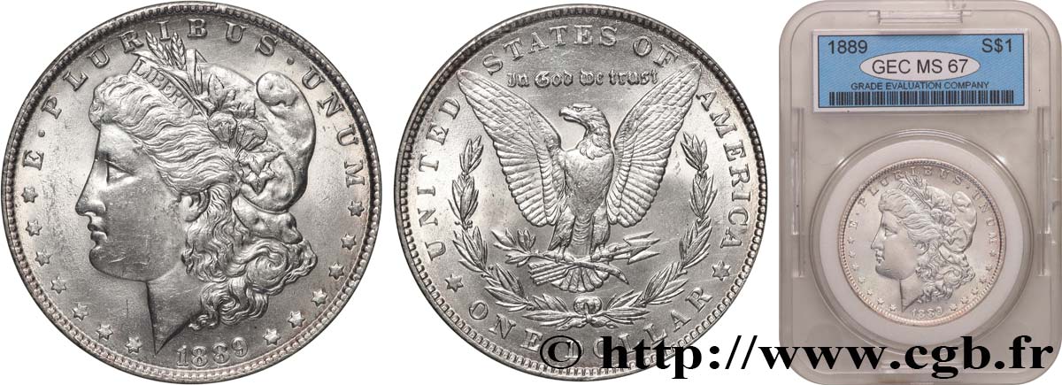 ÉTATS-UNIS D AMÉRIQUE 1 Dollar Morgan 1889 Philadelphie FDC67 autre