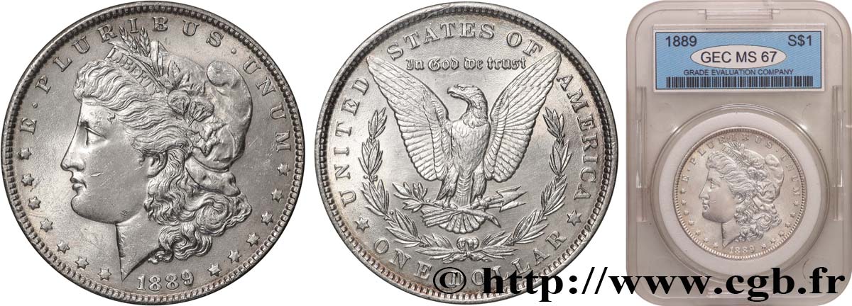 ÉTATS-UNIS D AMÉRIQUE 1 Dollar Morgan 1889 Philadelphie FDC67 autre