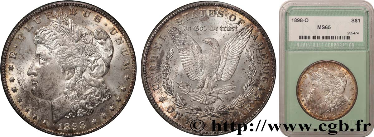 UNITED STATES OF AMERICA 1 Dollar Morgan 1898 Nouvelle-Orléans MS65 autre