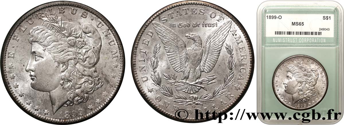 UNITED STATES OF AMERICA 1 Dollar Morgan 1899 Nouvelle-Orléans MS65 autre