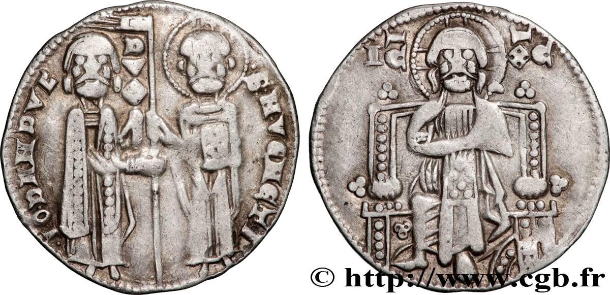 ITALY - VENICE - GIOVANNI DANDOLO (48th doge) Grosso ou matapan n.d. Venise XF