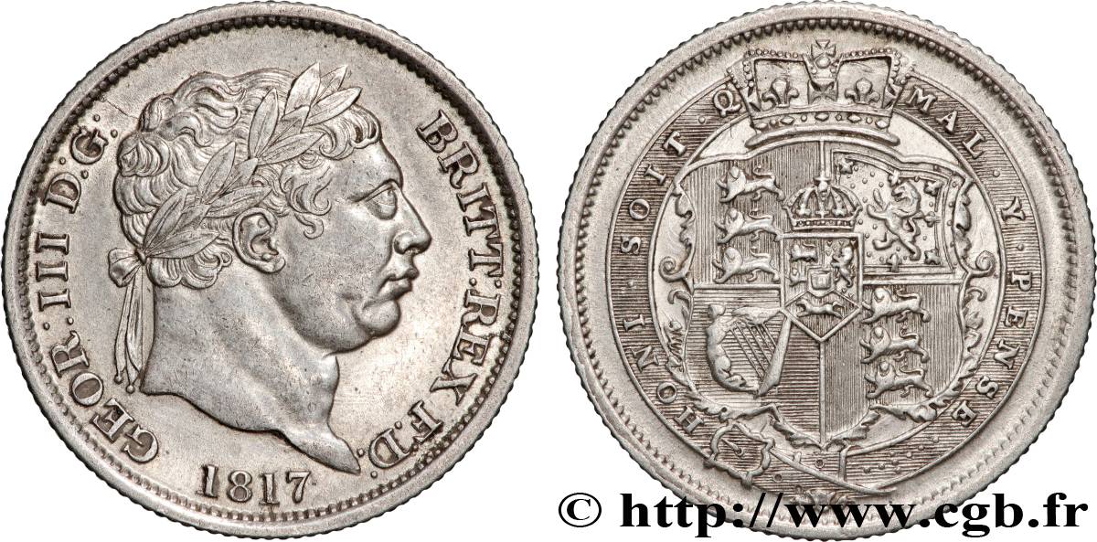 UNITED KINGDOM 1 Shilling Georges III 1817 AU