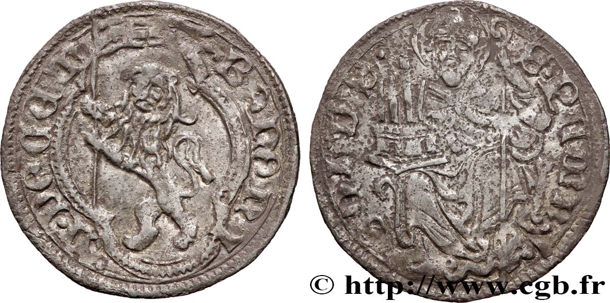 ITALIE - BOLOGNE - SANTE ET JEAN II BENTOVOGLIO CONSERVATORI Gros au lion n.d. Bologne TTB/TB+