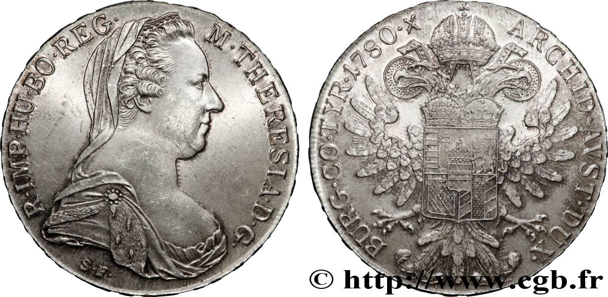 AUSTRIA 1 Thaler (REFRAPPE) Marie-Thérèse 1780 Vienne AU