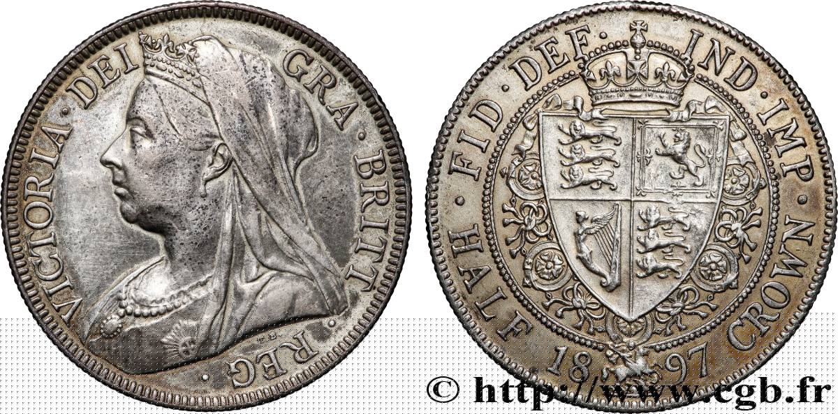 ROYAUME-UNI 1/2 Crown Victoria “Old Head” 1897 SUP