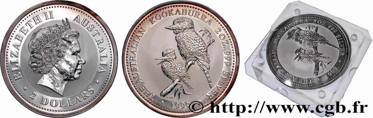 AUSTRALIE 2 Dollars Proof Kookaburra 1999  FDC