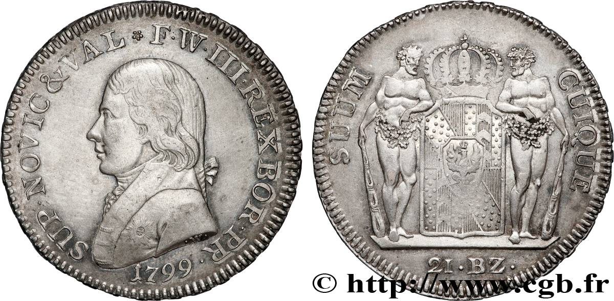 SUISSE - CANTON DE NEUCHATEL 21 Batzen 1799 TTB+