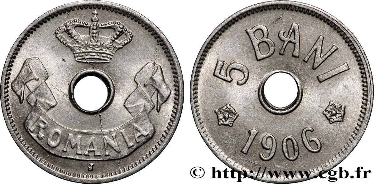 ROUMANIE 5 Bani 1906  SUP