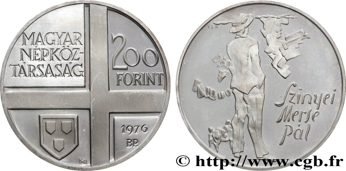 HUNGARY 200 Forint Proof le peintre Pal Szinyei Merse 1976 Budapest MS