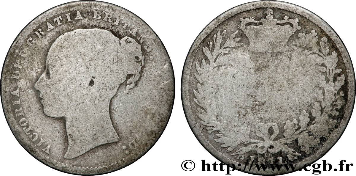 ROYAUME-UNI 1 Shilling Victoria 1871 Londres B+