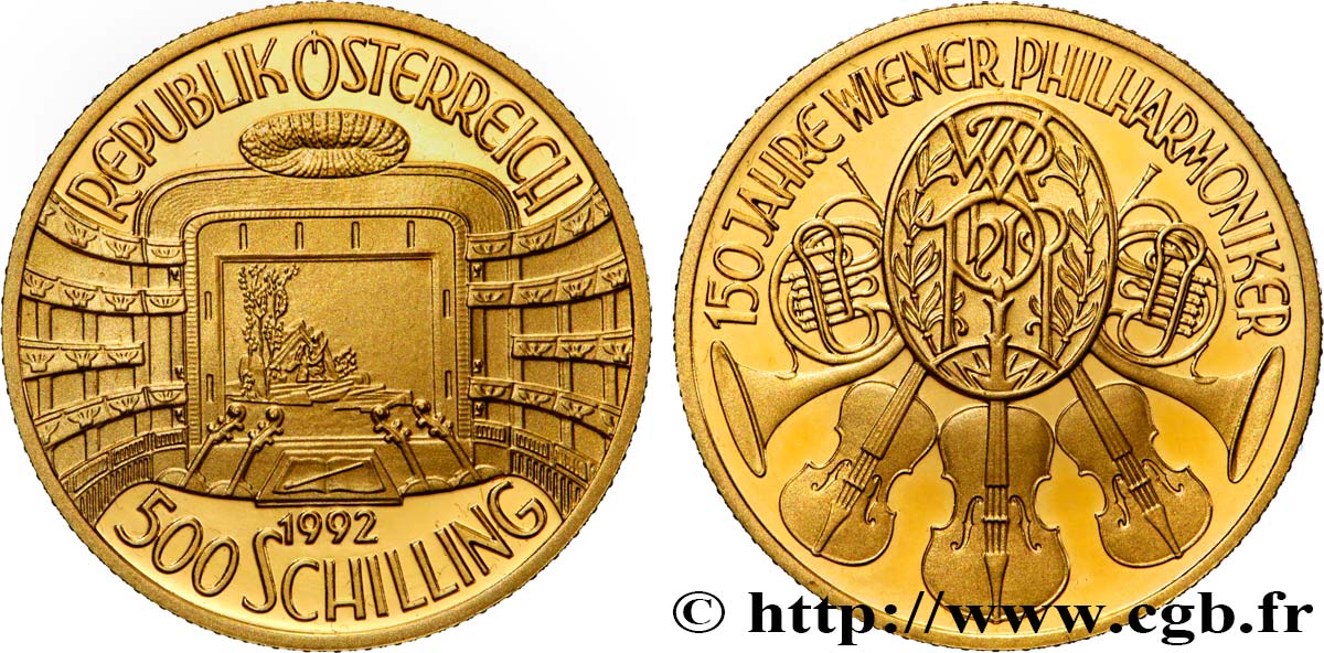 AUTRICHE 500 Schilling Proof Opéra 1992 Vienne FDC