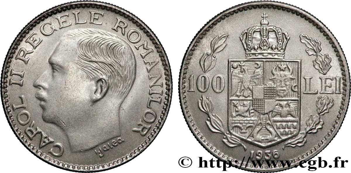 ROUMANIE 100 Lei Charles II 1936 Bucarest SUP
