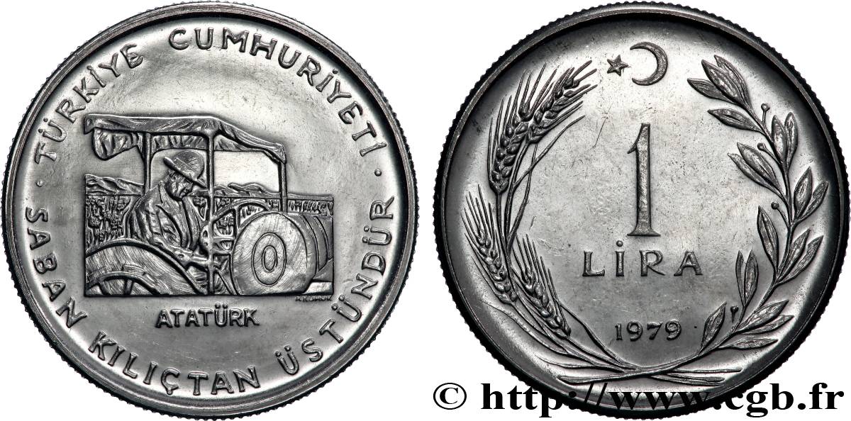 TURQUIE 1 Lira FAO 1979 Istanbul SPL