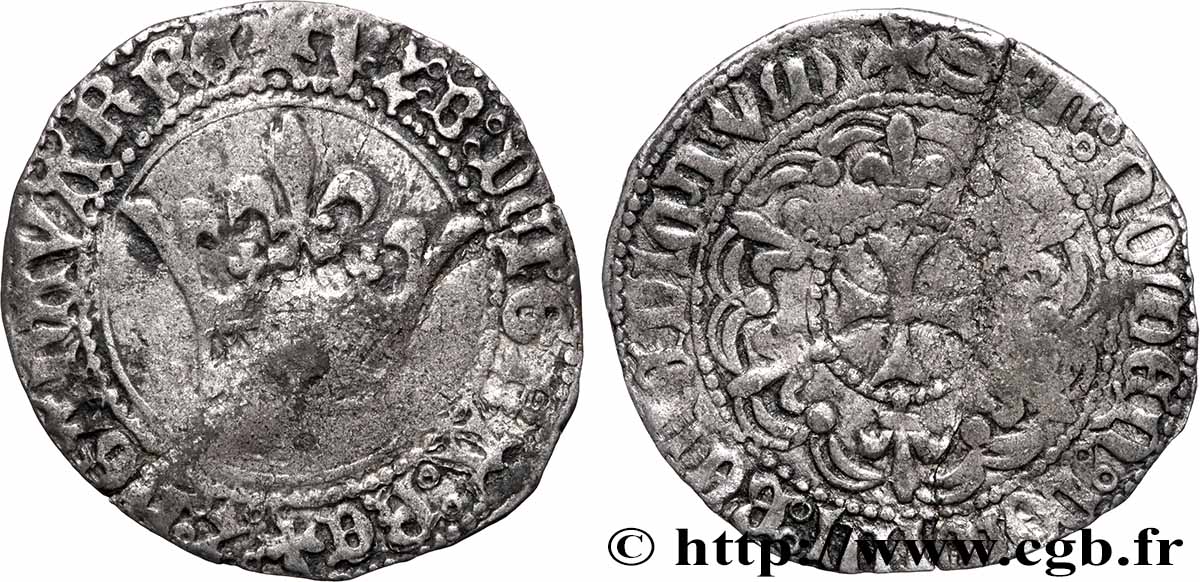 NAVARRE - ROYAUME DE NAVARRE - JEAN Ier (II D ARAGON) ET BLANCHE II Gros s.m. TB+