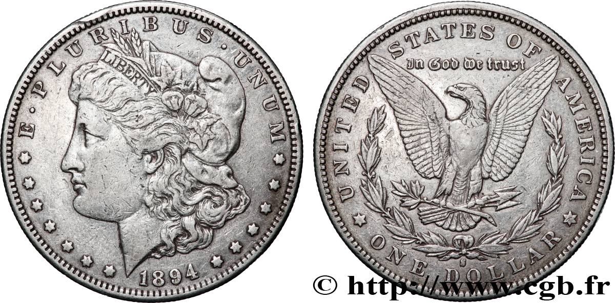 UNITED STATES OF AMERICA 1 Dollar type Morgan 1894 San Francisco XF