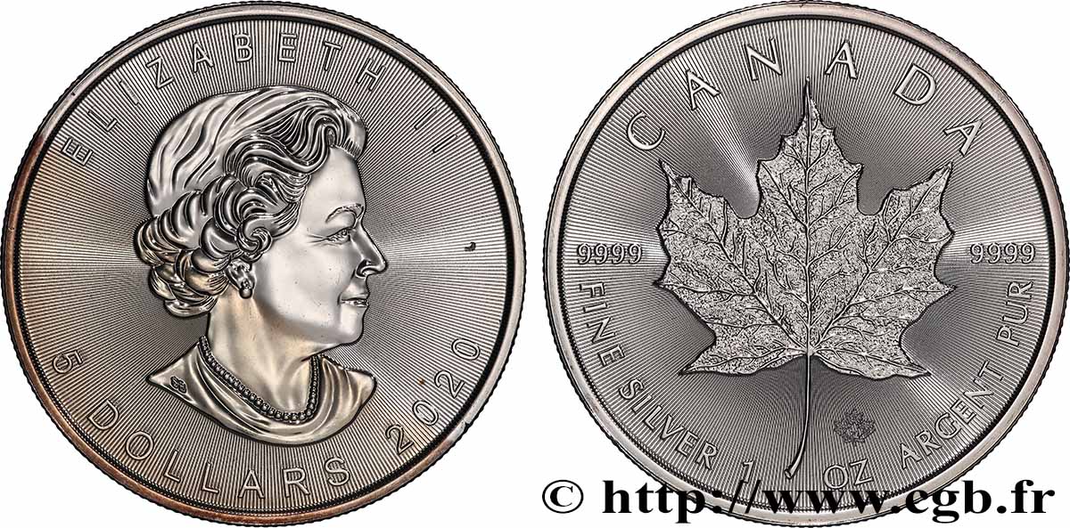 CANADA 5 Dollars Mapple Leaf 2020 SPL