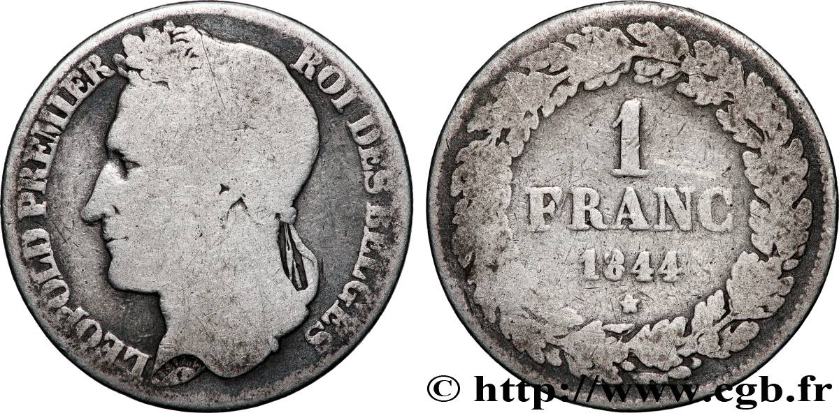 BELGIQUE - ROYAUME DE BELGIQUE - LÉOPOLD Ier 1 Franc 1844 BC