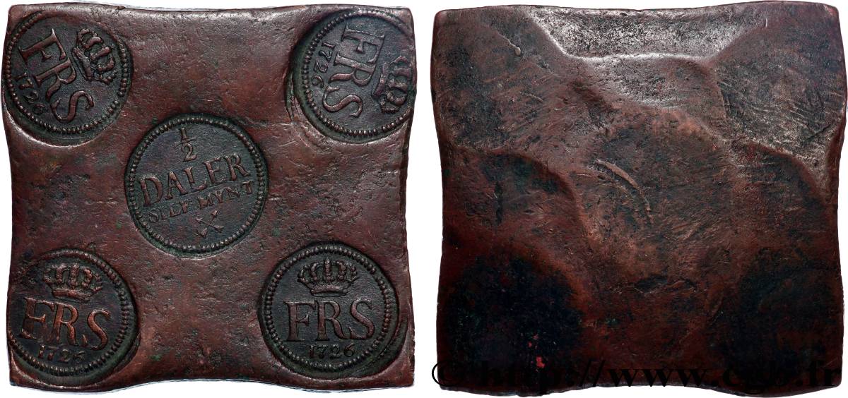 SVEZIA - REGNO DI SVEZIA - FEDERICO I 1/2 Daler Silvermynt 1726 q.SPL