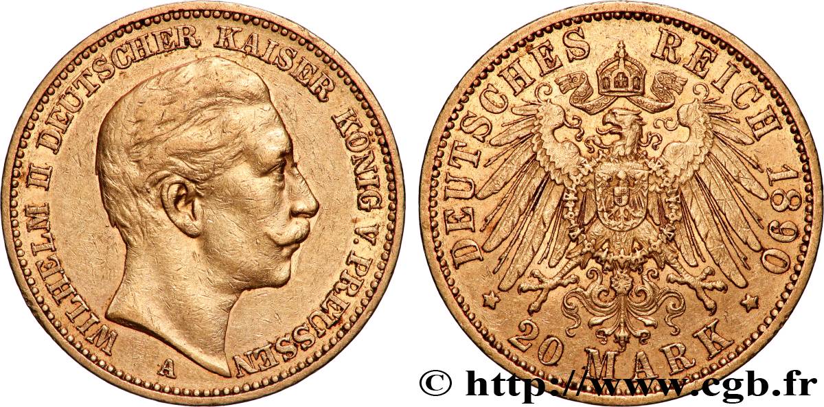 OR, PALLADIUM ET PLATINE INVESTISSEMENT 20 Mark or, 2e type
1890 Berlin TTB