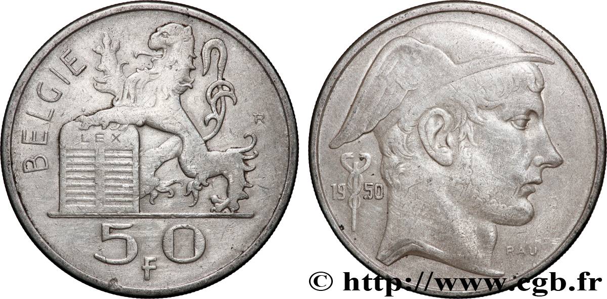BELGIQUE 50 Francs légende flamande 1950 Bruxelles TTB