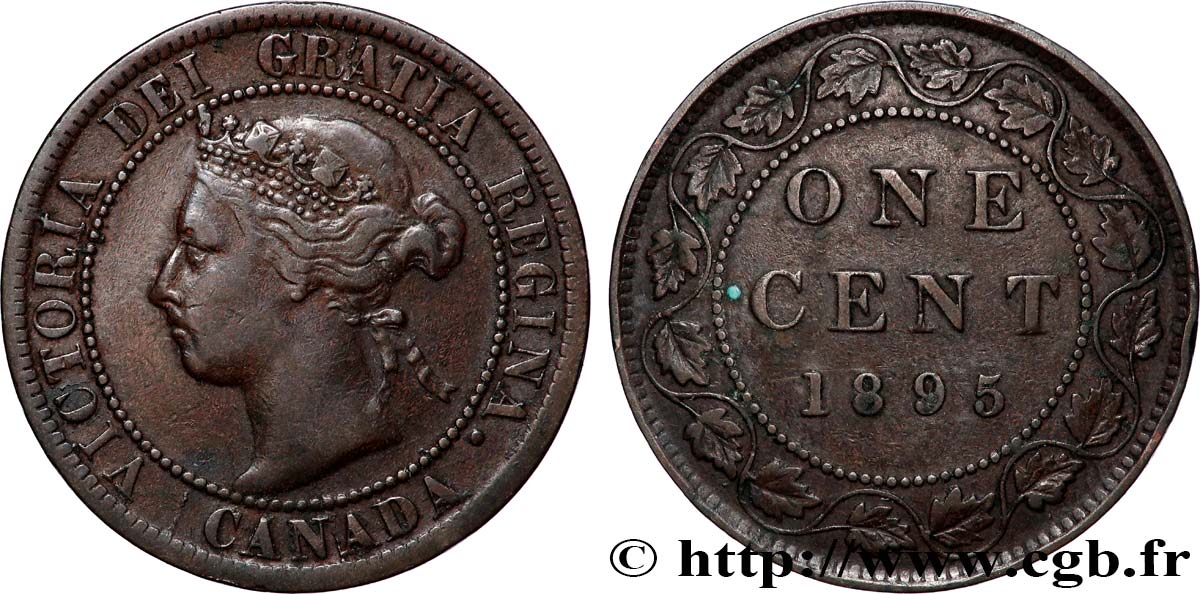CANADA 1 Cent Victoria 1895 Londres TTB+