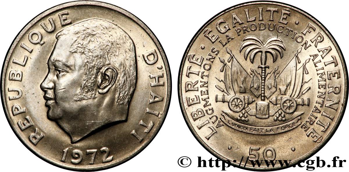 HAÏTI 50 Centimes FAO 1972 SUP