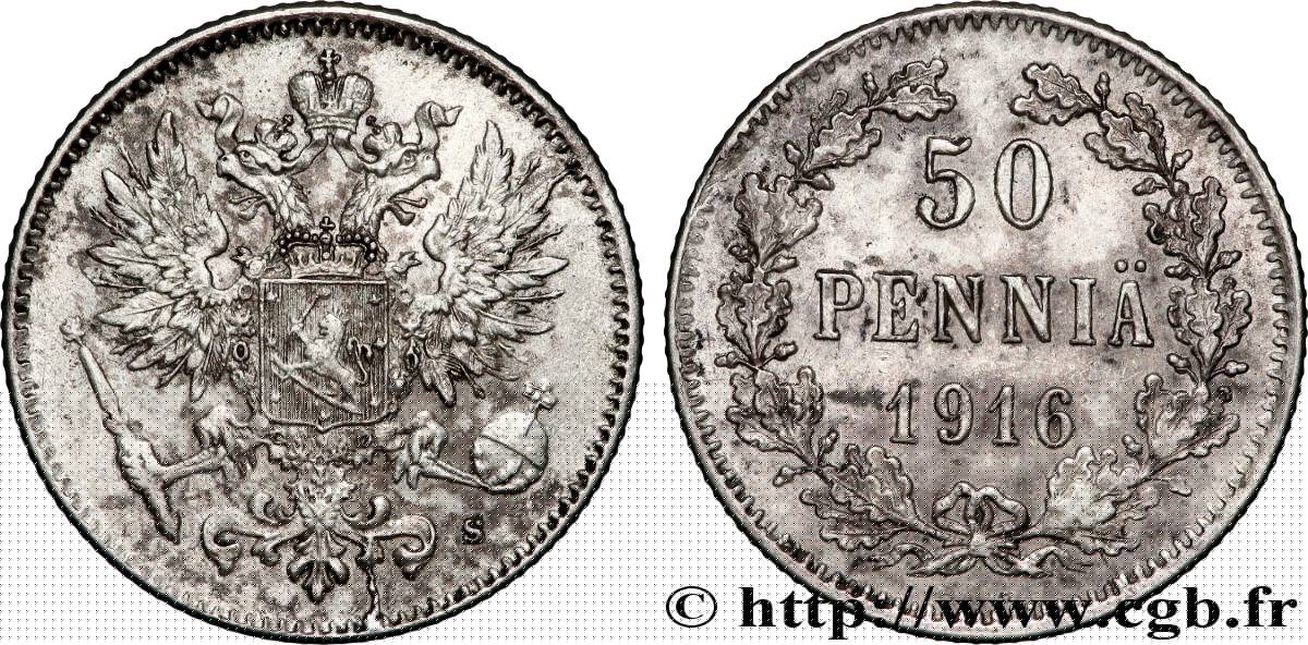 FINLANDIA 50 Pennia 1916 Helsinki SPL