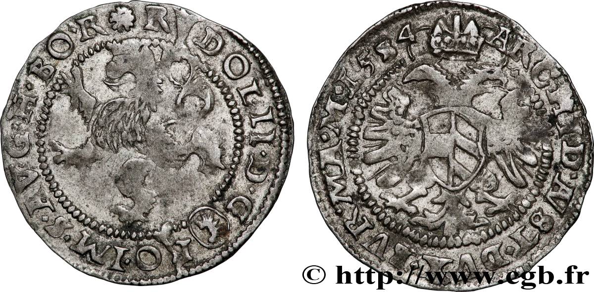 BOHÊME - RODOLPHE II DE HABSBOURG 1 Groschen blanc “weissgroschen” 1584 Budějovice TTB