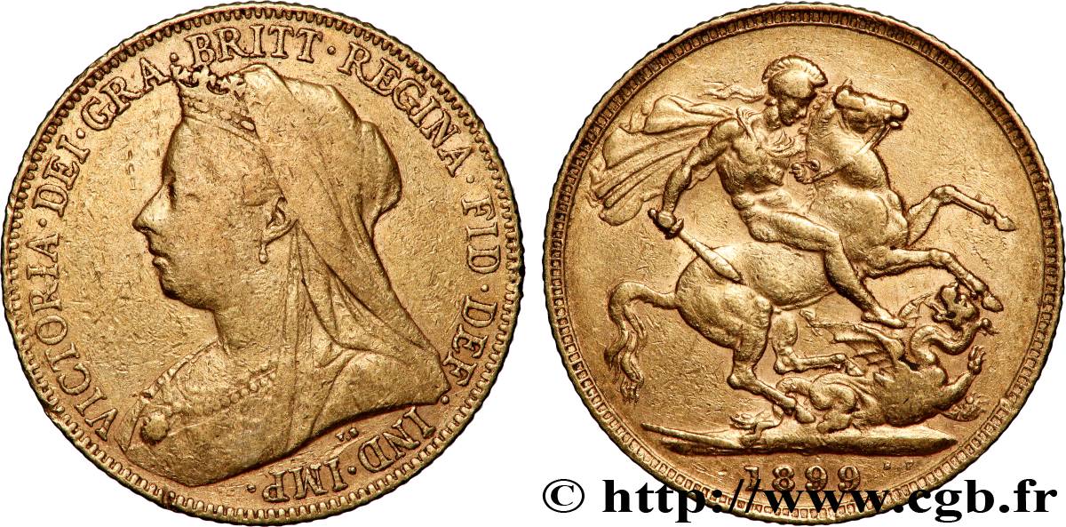 GOLD, PALLADIUM & PLATINUM INVESTMENT 1 Souverain Victoria “Old Head” 1899 Londres VF