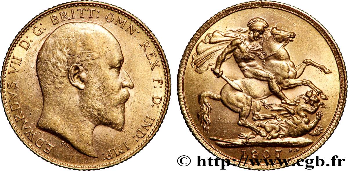 GOLD, PALLADIUM & PLATINUM INVESTMENT 1 Souverain Edouard VII 1907 Londres AU