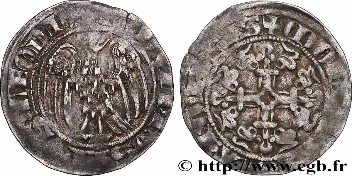 EVECHE DE LIEGE - ADOLPHE II DE LA MARCK Double Esterlin c.1320-1340 Liège TTB