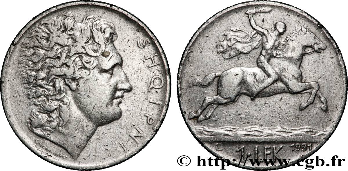 ALBANIA 1 Lek 1931 Londres - L XF