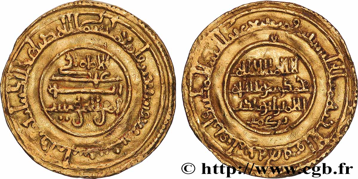 ALMORAVIDES - ABU BAKR IBN OMAR 1 Dinar AH 477 N.D. Sijilmassa fVZ