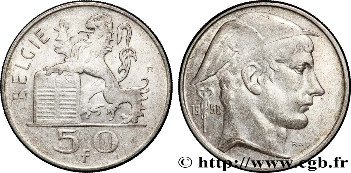 BELGIQUE 50 Francs légende flamande 1950 Bruxelles TTB