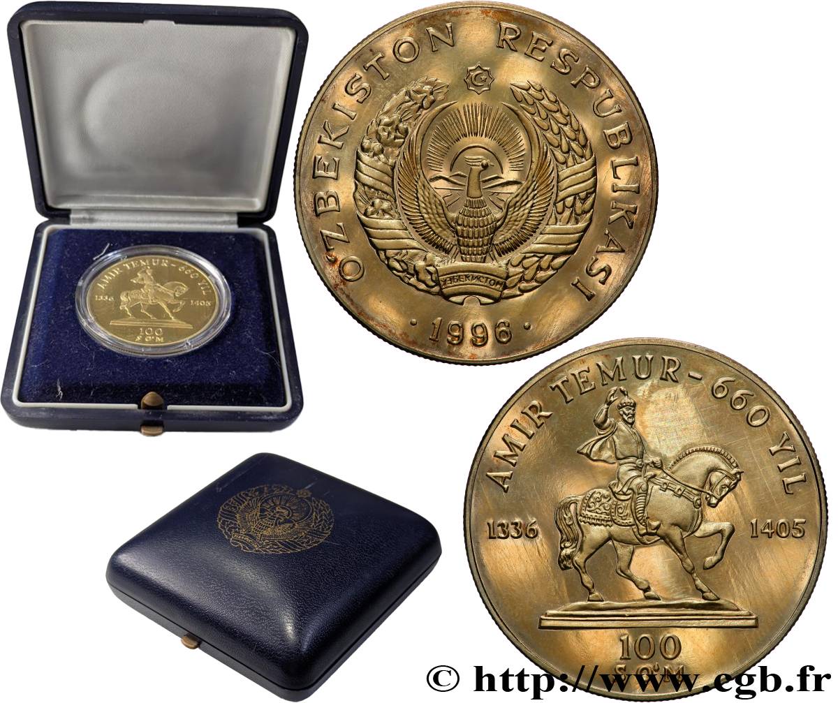 UZBEKISTáN 100 Som Amir Temur 1996 SC