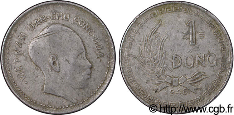 VIET NAM 1 Dong Ho Chi Minh 1946 XF