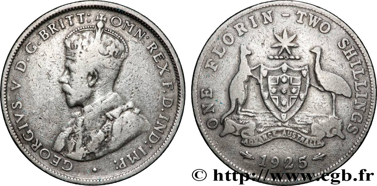 AUSTRALIE 1 Florin Georges V 1925 TB+